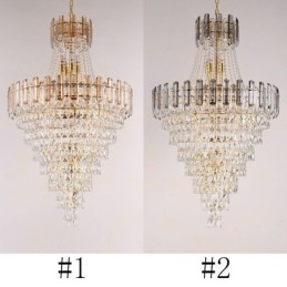 Moderne Elegant Crystal Pendel Light Konisk hængende Light