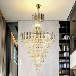 Moderne Elegant Crystal Pendel Light Konisk hængende Light
