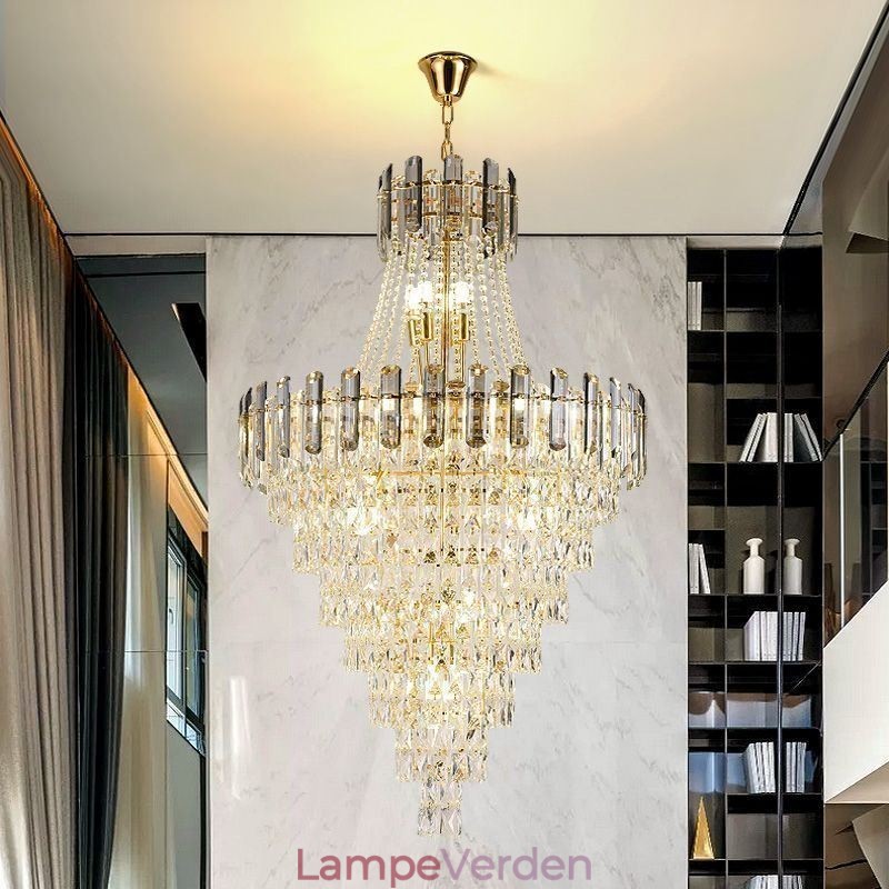 Moderne Elegant Crystal Pendel Light Konisk hængende Light