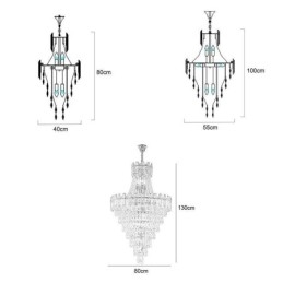 Moderne Elegant Crystal Pendel Light Konisk hængende Light