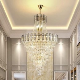 Moderne Elegant Crystal Pendel Light Konisk hængende Light