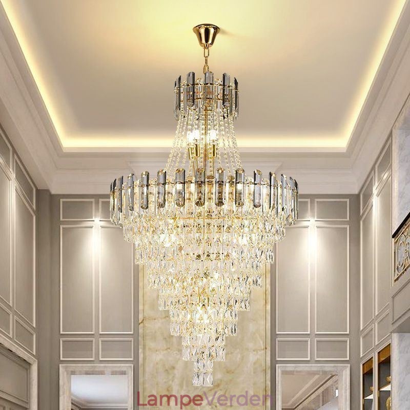 Moderne Elegant Crystal Pendel Light Konisk hængende Light
