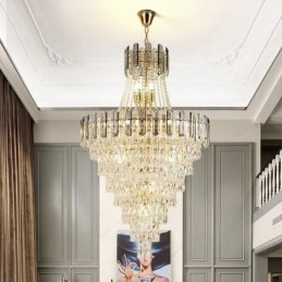 Moderne Elegant Crystal Pendel Light Konisk hængende Light