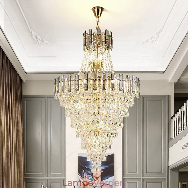 Moderne Elegant Crystal Pendel Light Konisk hængende Light