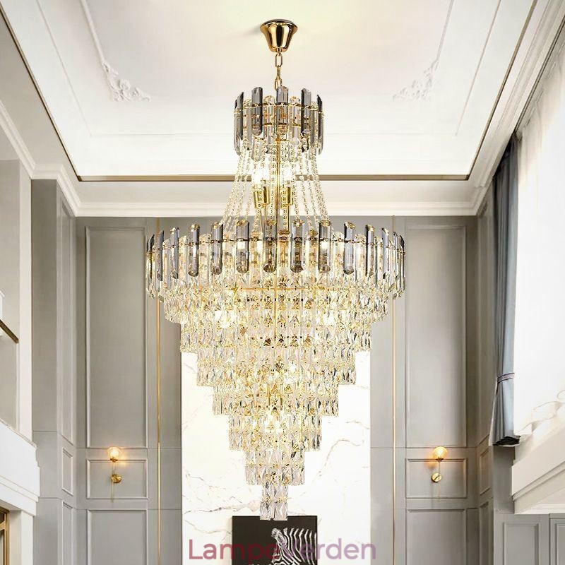 Moderne Elegant Crystal Pendel Light Konisk hængende Light