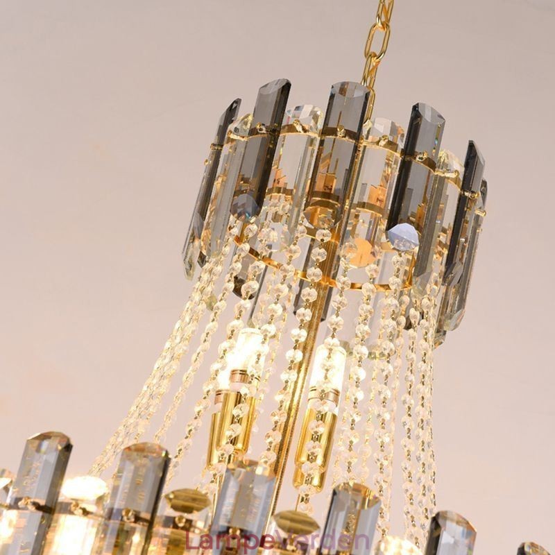 Moderne Elegant Crystal Pendel Light Konisk hængende Light