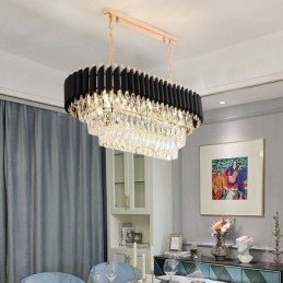 Krystal Pendel Oval Loftslampe