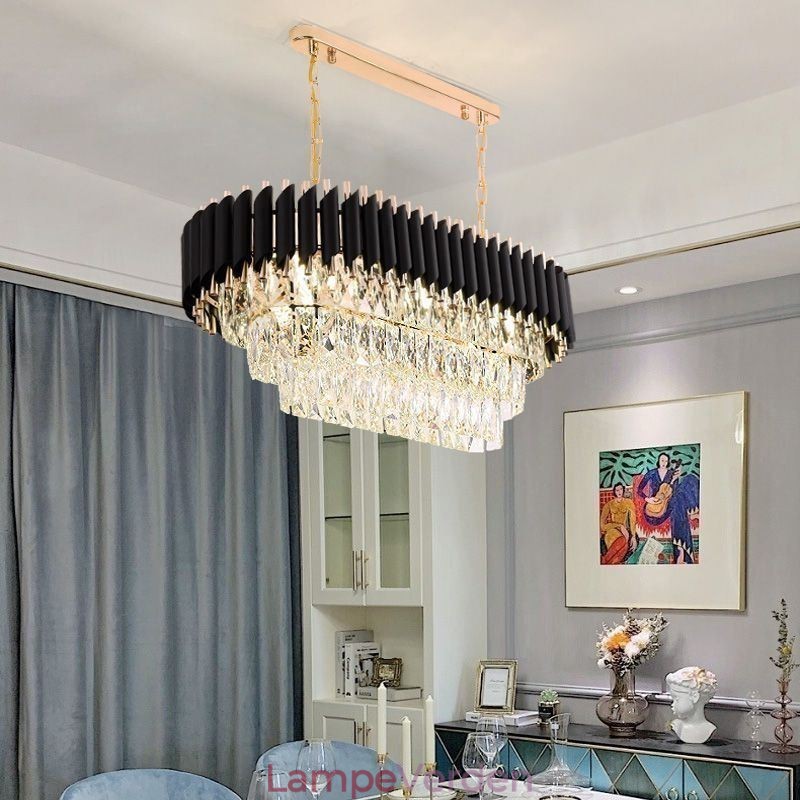 Krystal Pendel Oval Loftslampe