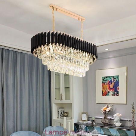 Krystal Pendel Oval Loftslampe Krystal Pendel Oval Loftslampe