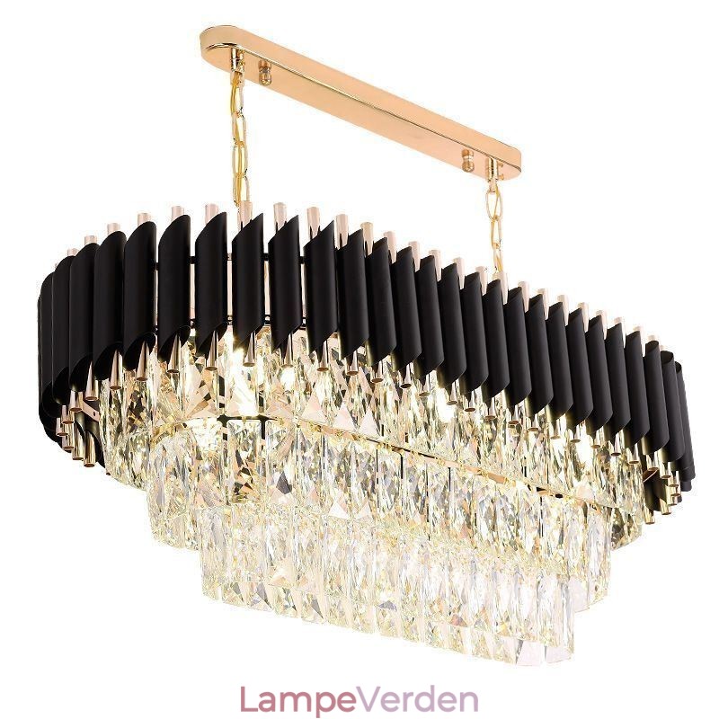 Krystal Pendel Oval Loftslampe