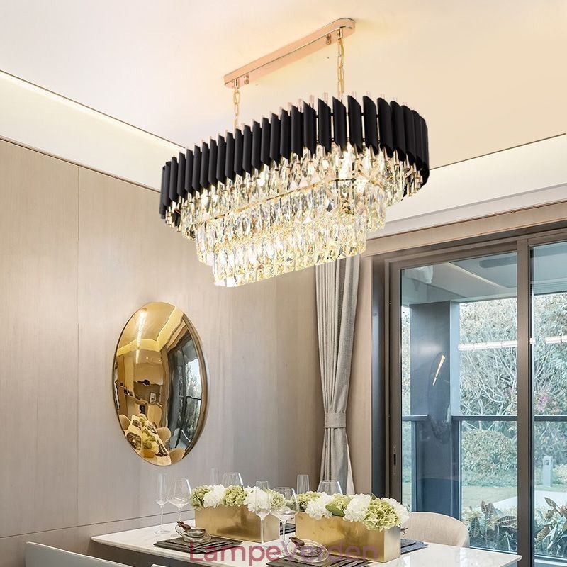 Krystal Pendel Oval Loftslampe