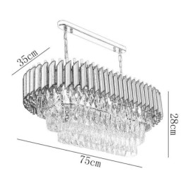 Krystal Pendel Oval Loftslampe