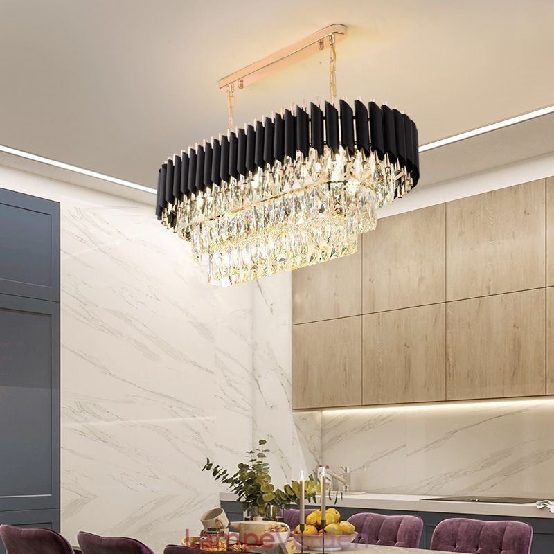 Krystal Pendel Oval Loftslampe