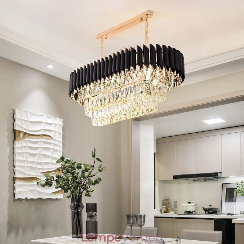Krystal Pendel Oval Loftslampe