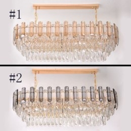 Moderne Crystal Pendel Light Oval Loftslampe