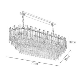 Moderne Crystal Pendel Light Oval Loftslampe