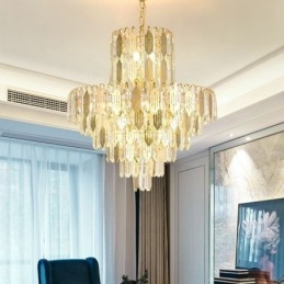 Moderne Crystal Pendel Light Contemporary Loftslampe