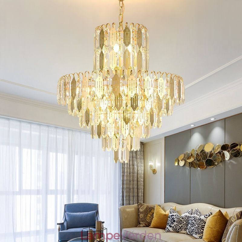Moderne Crystal Pendel Light Contemporary Loftslampe
