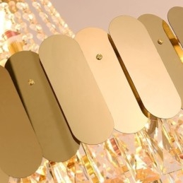 Moderne krystalguld K9 hængende loftslampe