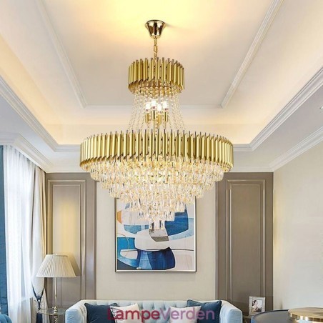 Moderne Crystal Pendant Belysning Runde Loftslampe hængende Lights Moderne Crystal Pendant Belysning Runde Loftslampe hængende Lights