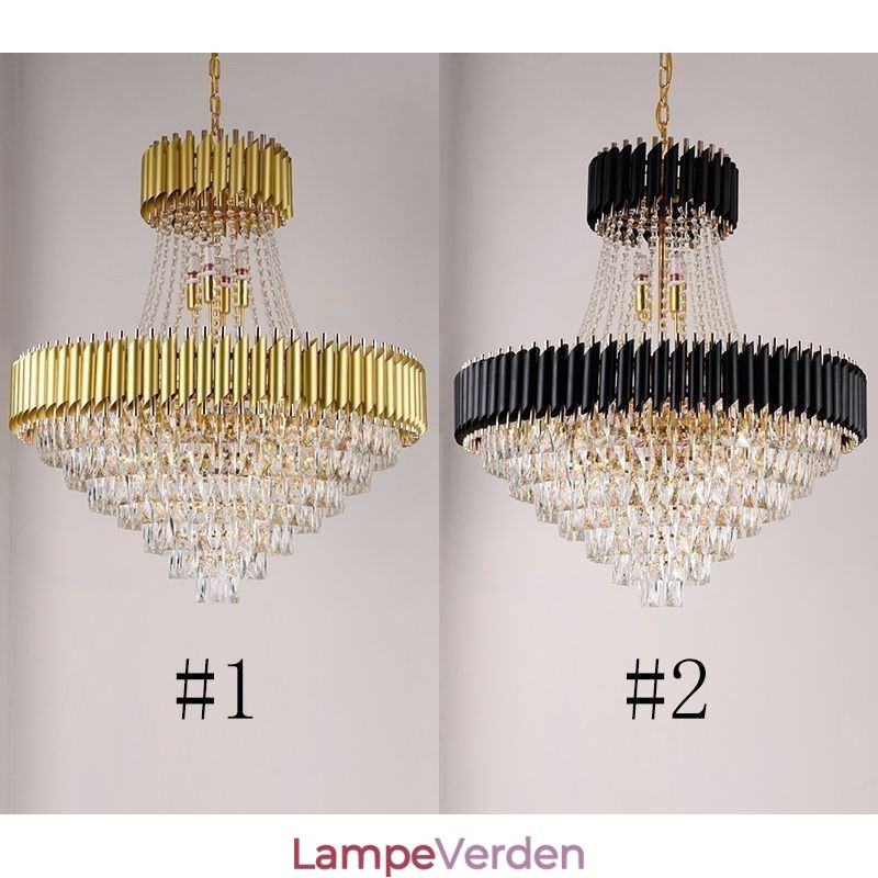 Moderne Crystal Pendant Belysning Runde Loftslampe hængende Lights