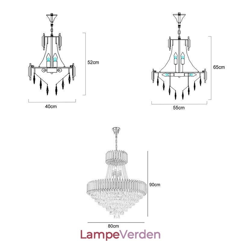 Moderne Crystal Pendant Belysning Runde Loftslampe hængende Lights