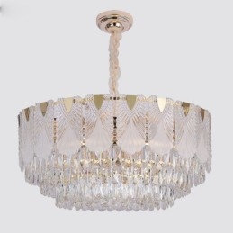 Crystal Pendel Light Lacy Runde Loftsbelysningsarmatur