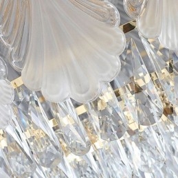 Crystal Pendel Light Lacy Runde Loftsbelysningsarmatur