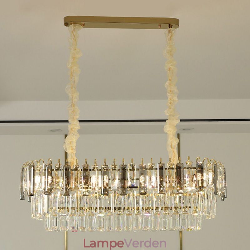 Rektangel Pendel Krystal Loftslampe