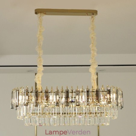 Rektangel Pendel Krystal Loftslampe Rektangel Pendel Krystal Loftslampe