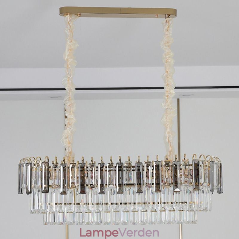 Rektangel Pendel Krystal Loftslampe
