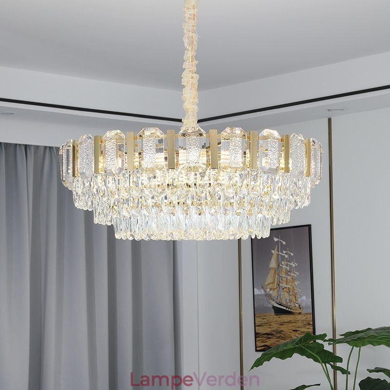 Krystal Pendel Rund Loftslampe