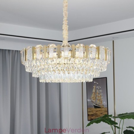 Krystal Pendel Rund Loftslampe Krystal Pendel Rund Loftslampe