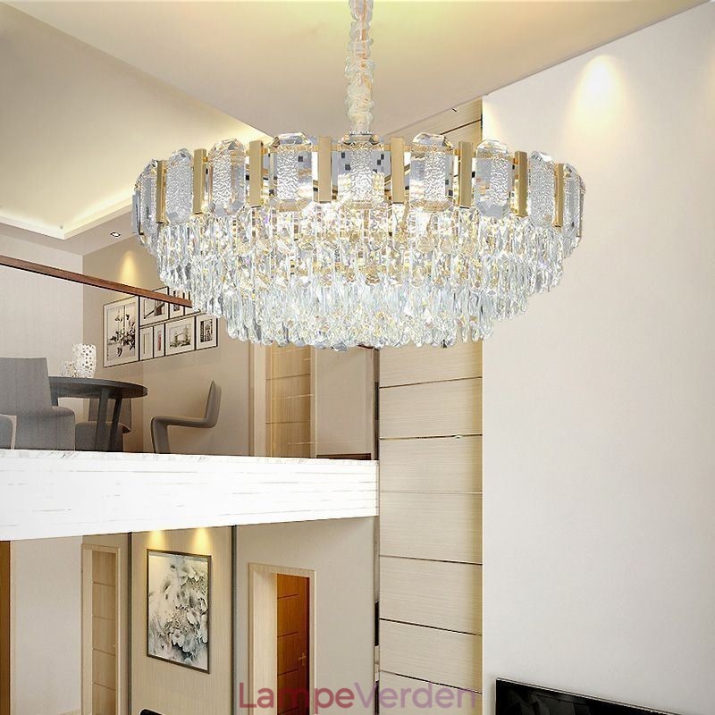 Krystal Pendel Rund Loftslampe