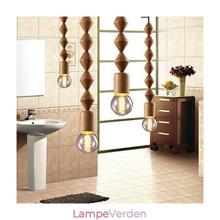 Traditionel klassisk mini-stil træ bambus lysekrone Traditionel klassisk mini-stil træ bambus lysekrone