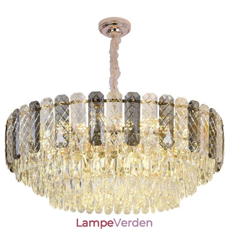 Europæisk Pendel Krystal Rund Loftslampe