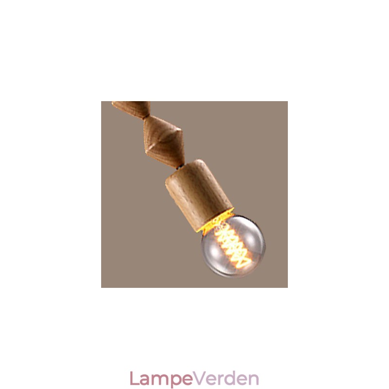 Traditionel klassisk mini-stil træ bambus lysekrone