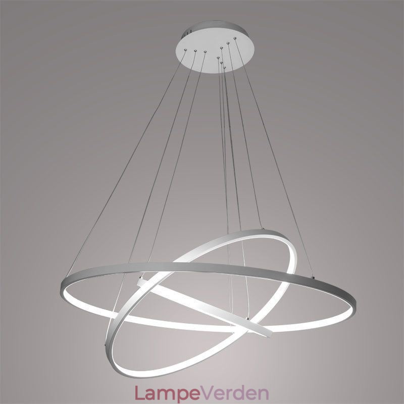 Moderne Pendel Aluminium Sort 3 Ring hængende lys