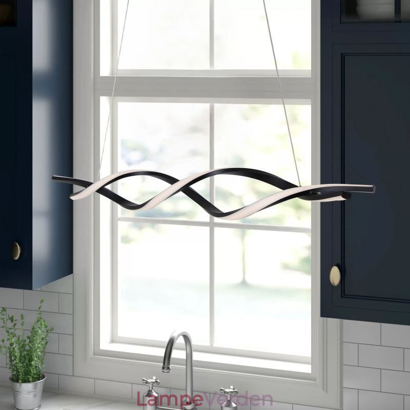 Moderne Pendant Lighting Black Wave Shape hængende lys
