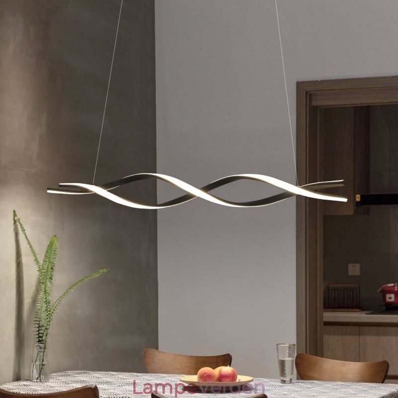 Moderne Pendant Lighting Black Wave Shape hængende lys