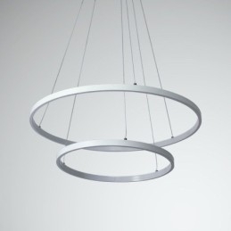 Moderne simpelt hængelys aluminium dobbelt ring hængende lys