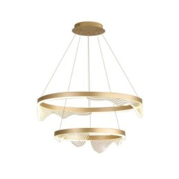 Golden Wave Ripple Pendellampe Loftslys 2 Lys