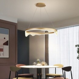 Nordic Aluminium Pendel Golden Wave Ripple hængelys