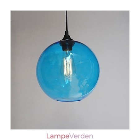 Moderne glasvedhæng i rund blå bobledesign Moderne glasvedhæng i rund blå bobledesign