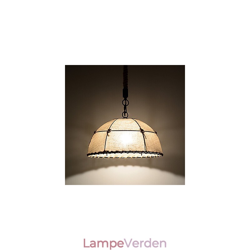 Halv rund formet 1 lamper Pendellamper Vintage stil Industri stil Gul klud & metaller Drop Light