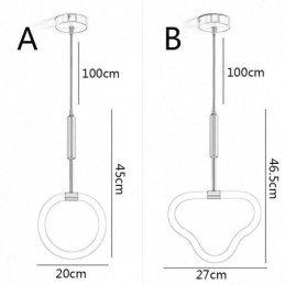 Moderne loftslampe Dæmpbar akryl loftslampe l
