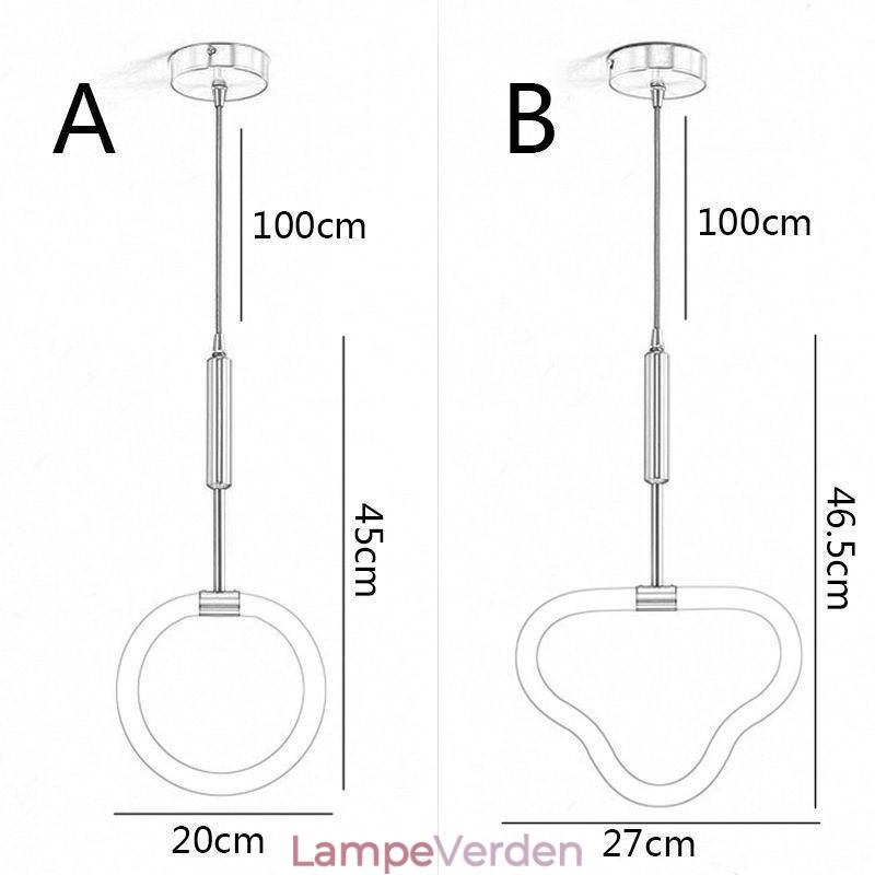 Moderne loftslampe Dæmpbar akryl loftslampe l