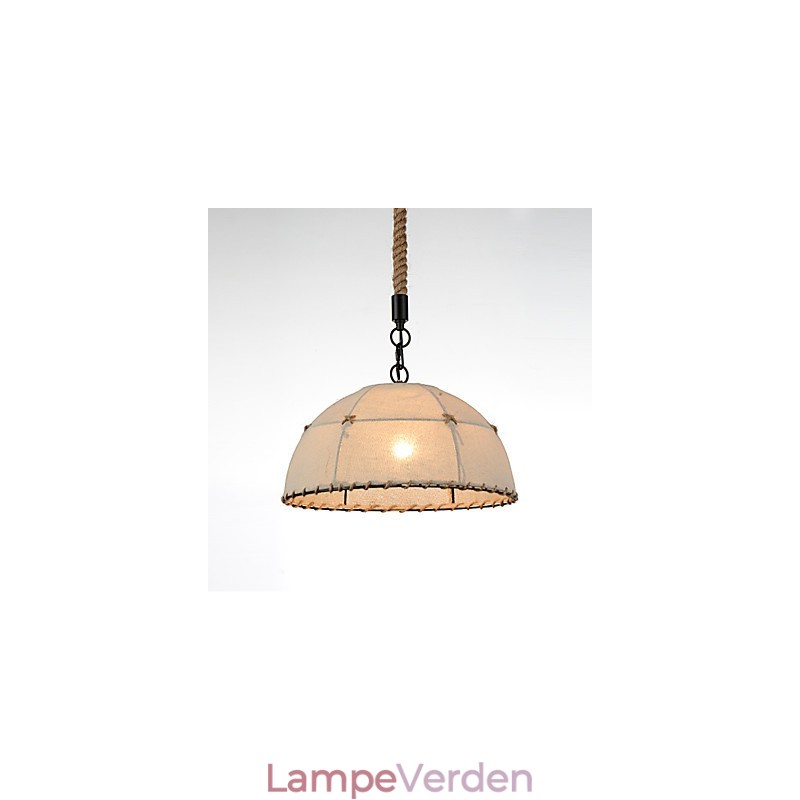Halv rund formet 1 lamper Pendellamper Vintage stil Industri stil Gul klud & metaller Drop Light