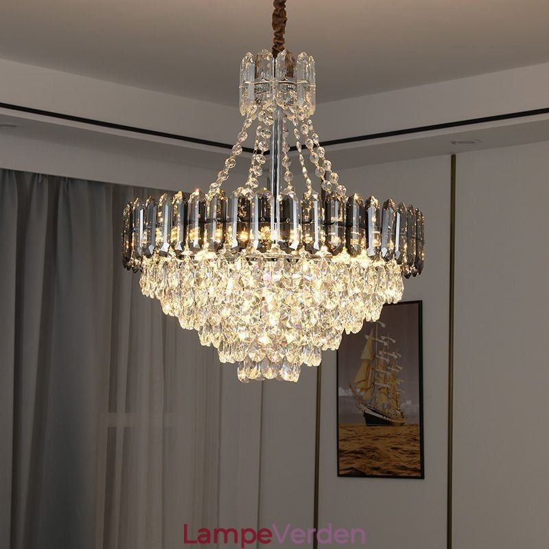 Krystal pendel konisk hængende lysarmatur lys