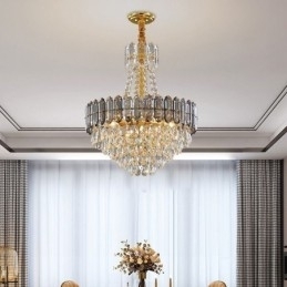 Krystal pendel konisk hængende lysarmatur lys